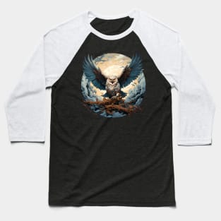 Owl In Flight Northern Owl Baseball T-Shirt